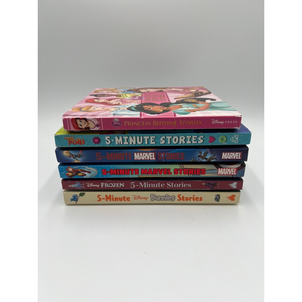 Disney Marvel Trolls 5-Minute Stories Hardcover Book Lot of 6‎ Princess Frozen